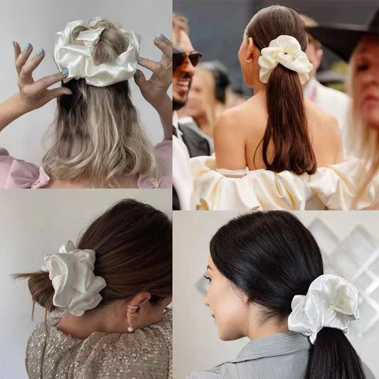 Double-layer ruffle Scrunchie - Silk