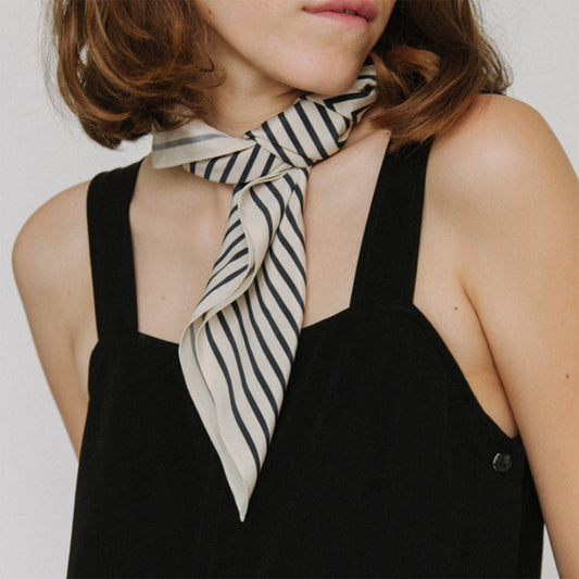 Beige silk scarf - 45*45 CM