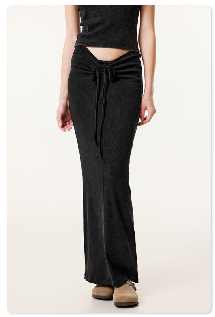 Cotton skirt two-piece set