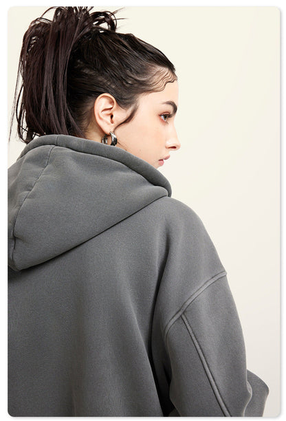 Washed  zipper jacket - grey
