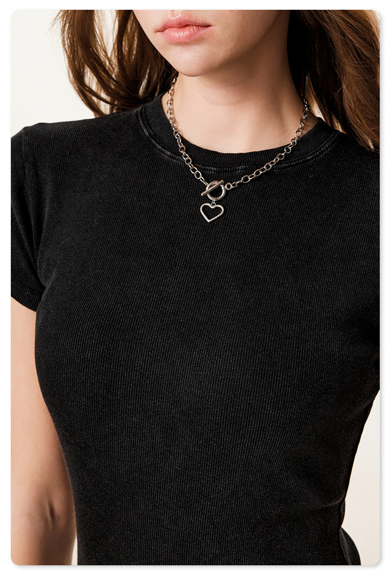 Maillard fitting long knitted dress - Black