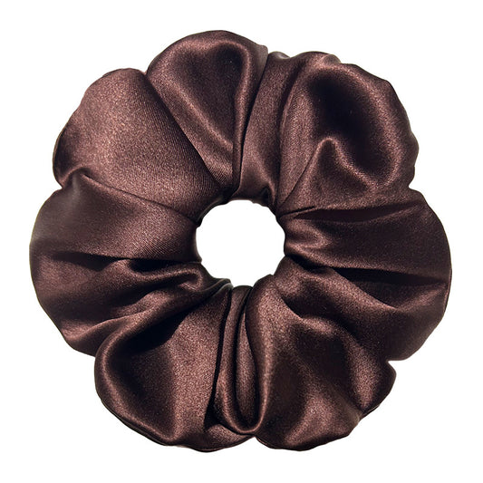 Silk Scrunchie - Brown